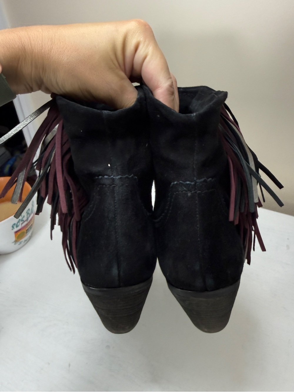 Sam Edelman Women's Louie Boot Roll Down Fringe sz 11 - Picture 5 of 10